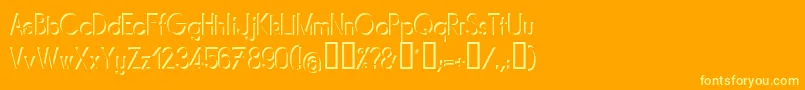 Mirarg Font – Yellow Fonts on Orange Background