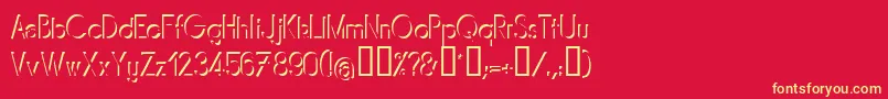 Mirarg Font – Yellow Fonts on Red Background