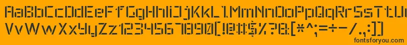 MilitaryFont7 Font – Black Fonts on Orange Background