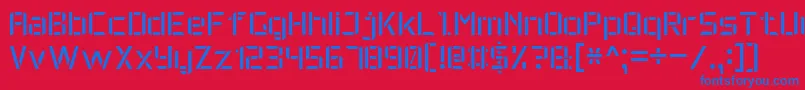 fuente MilitaryFont7 – Fuentes Azules Sobre Fondo Rojo