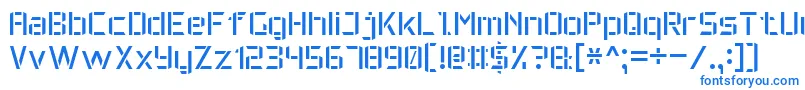 MilitaryFont7 Font – Blue Fonts on White Background
