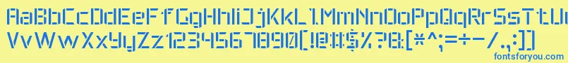 En savoir plus sur la police MilitaryFont7 Police MilitaryFont7 – polices bleues sur fond jaune