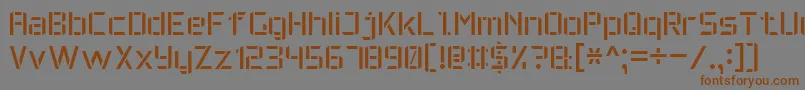 MilitaryFont7-Schriftart – Braune Schriften auf grauem Hintergrund