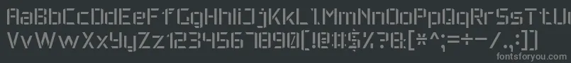 Czcionka MilitaryFont7 – szare czcionki na czarnym tle