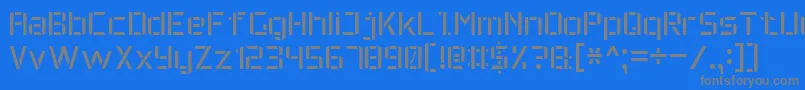 MilitaryFont7 Font – Gray Fonts on Blue Background