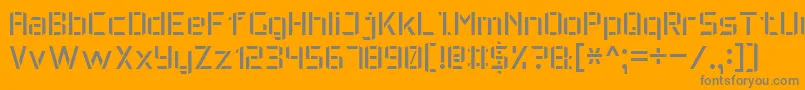 MilitaryFont7 Font – Gray Fonts on Orange Background