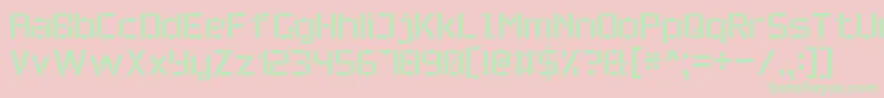 MilitaryFont7 Font – Green Fonts on Pink Background