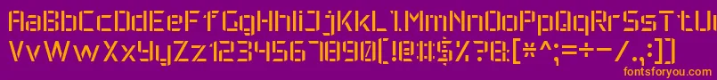 fuente MilitaryFont7 – Fuentes Naranjas Sobre Fondo Morado