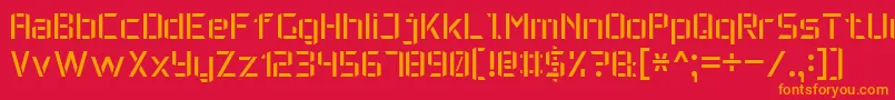 Шрифт MilitaryFont7 – оранжевые шрифты на красном фоне
