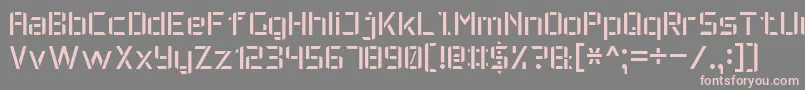 MilitaryFont7 Font – Pink Fonts on Gray Background