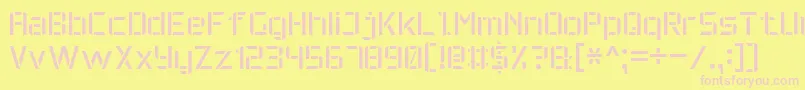 fuente MilitaryFont7 – Fuentes Rosadas Sobre Fondo Amarillo
