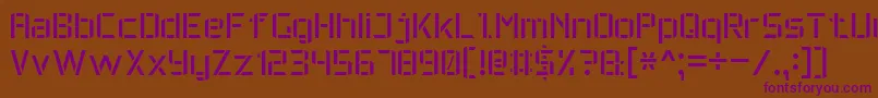 MilitaryFont7 Font – Purple Fonts on Brown Background