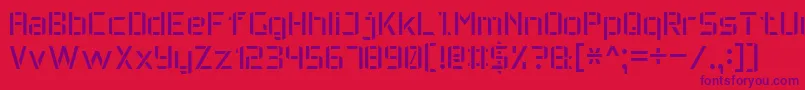 Шрифт MilitaryFont7 – фиолетовые шрифты на красном фоне