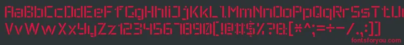 MilitaryFont7 Font – Red Fonts on Black Background