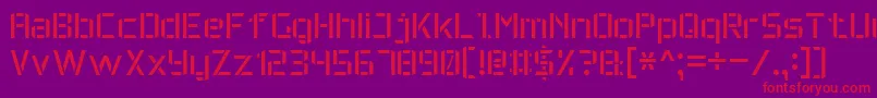 Czcionka MilitaryFont7 – czerwone czcionki na fioletowym tle