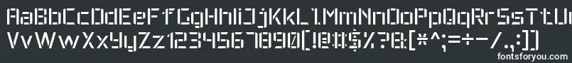 フォントMilitaryFont7 – 黒い背景に白い文字