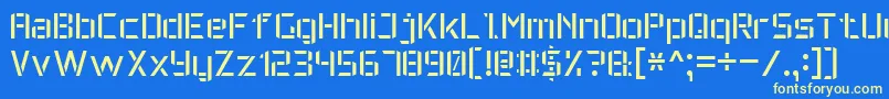 Шрифт MilitaryFont7 – жёлтые шрифты на синем фоне