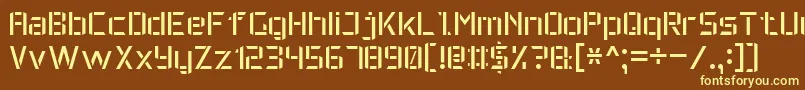 MilitaryFont7 Font – Yellow Fonts on Brown Background