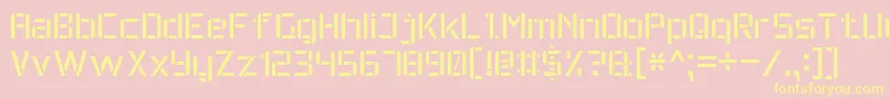 MilitaryFont7-Schriftart – Gelbe Schriften auf rosa Hintergrund