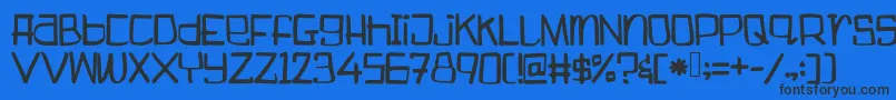 Boogieweewee Font – Black Fonts on Blue Background