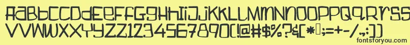 Boogieweewee Font – Black Fonts on Yellow Background