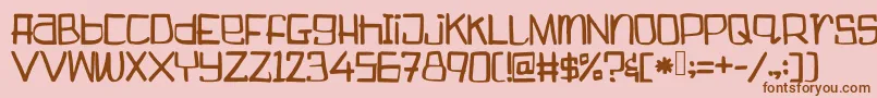 Boogieweewee Font – Brown Fonts on Pink Background