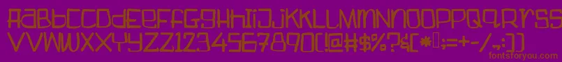 Boogieweewee Font – Brown Fonts on Purple Background