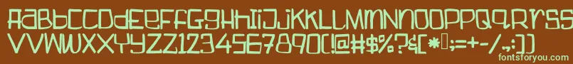 Boogieweewee Font – Green Fonts on Brown Background