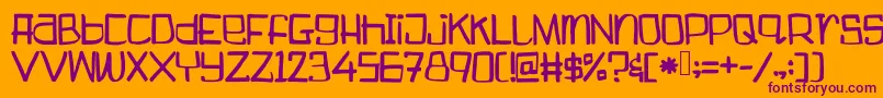 Boogieweewee Font – Purple Fonts on Orange Background