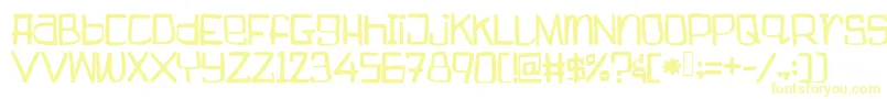 Boogieweewee Font – Yellow Fonts on White Background