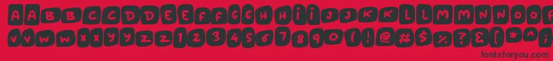 Marshmallows Font – Black Fonts on Red Background