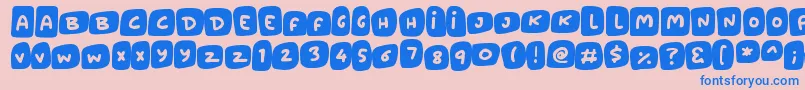 Marshmallows Font – Blue Fonts on Pink Background