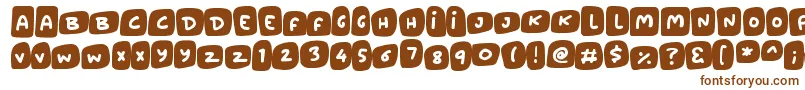 Marshmallows Font – Brown Fonts on White Background