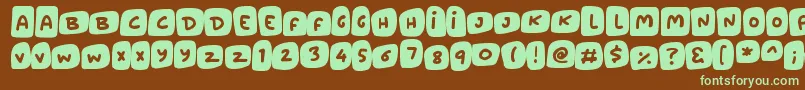 Marshmallows Font – Green Fonts on Brown Background