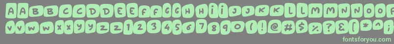 Marshmallows Font – Green Fonts on Gray Background