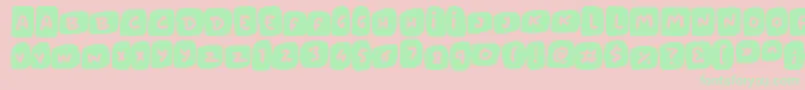 Marshmallows Font – Green Fonts on Pink Background