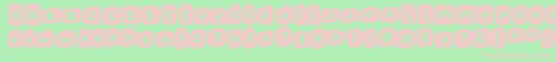 Marshmallows Font – Pink Fonts on Green Background