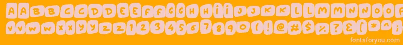 Marshmallows Font – Pink Fonts on Orange Background