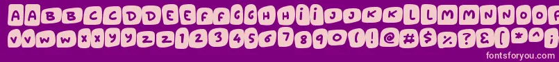 Marshmallows Font – Pink Fonts on Purple Background