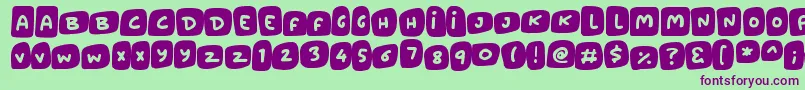 Marshmallows Font – Purple Fonts on Green Background