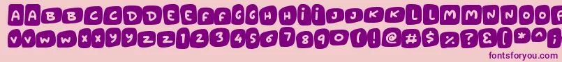 Marshmallows Font – Purple Fonts on Pink Background