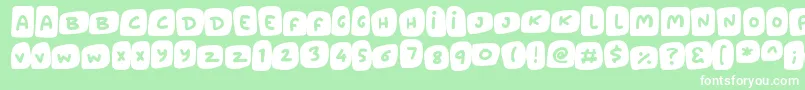 Marshmallows Font – White Fonts on Green Background