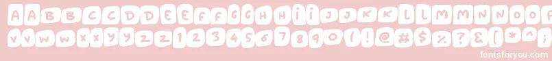 Marshmallows-fontti – valkoiset fontit vaaleanpunaisella taustalla