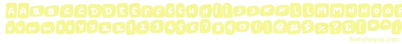 Marshmallows-Schriftart – Gelbe Schriften