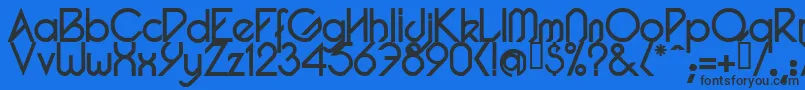 PacotillRegular Font – Black Fonts on Blue Background