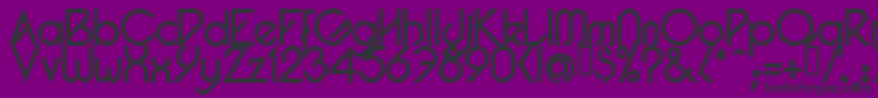 Fonte PacotillRegular – fontes pretas em um fundo violeta