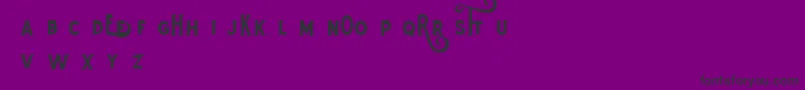 RotheDemo Font – Black Fonts on Purple Background