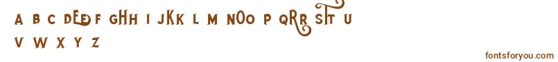 RotheDemo-fontti – ruskeat fontit valkoisella taustalla