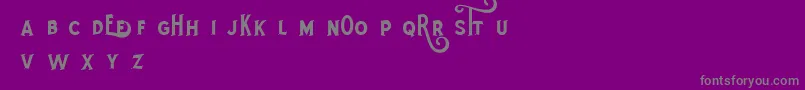 フォントRotheDemo – 紫の背景に灰色の文字