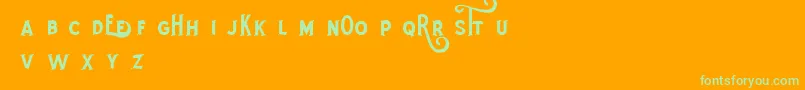 RotheDemo Font – Green Fonts on Orange Background